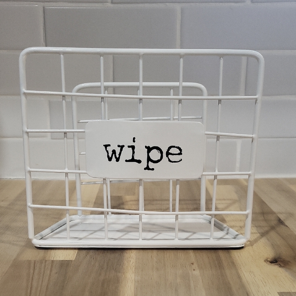 RAE DUNN INSPIRED Farmhouse White Wire Napkin Holder🪴 - Picture 1 of 1